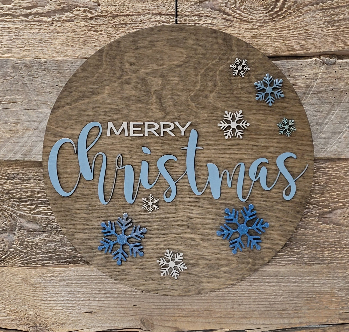 Merry Christmas Round Sign