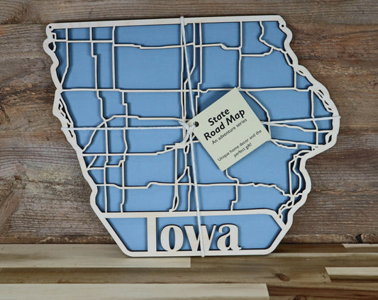 Iowa State Road Map