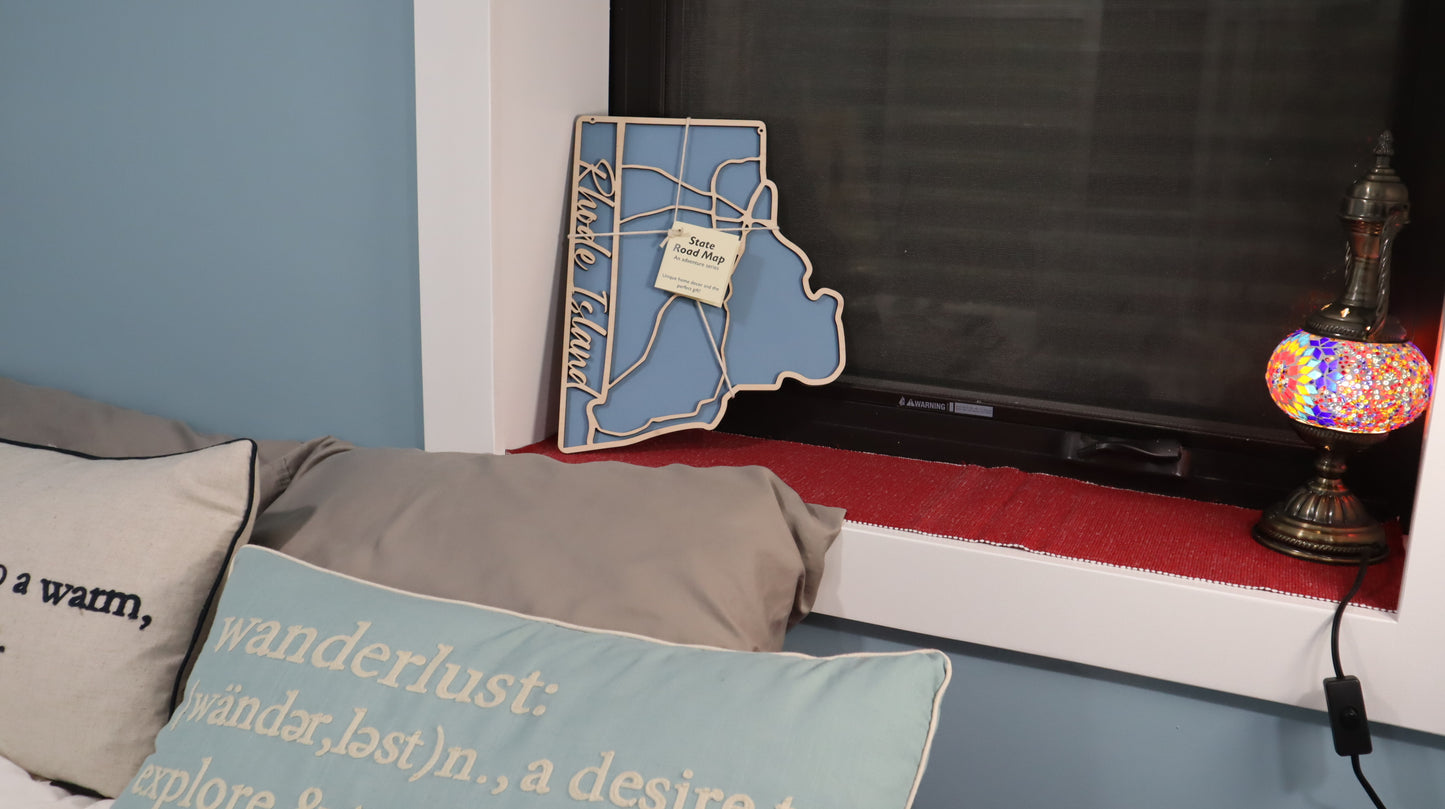 Rhode Island State Road Map