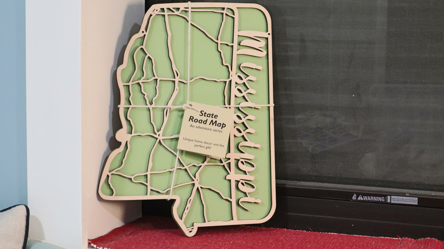 Mississippi State Road Map