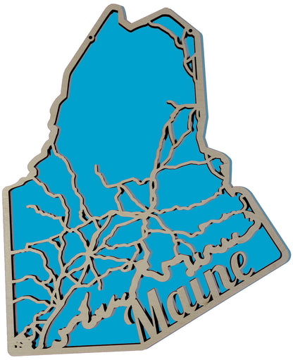 Maine State Road Map